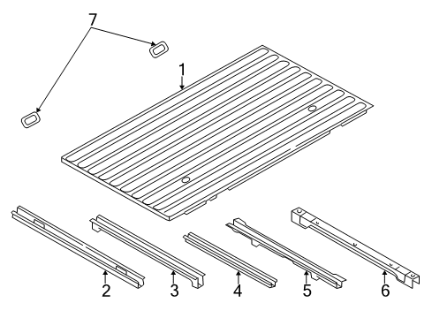 2004 Dodge Ram 1500 Pick Up Box - Floor Diagram