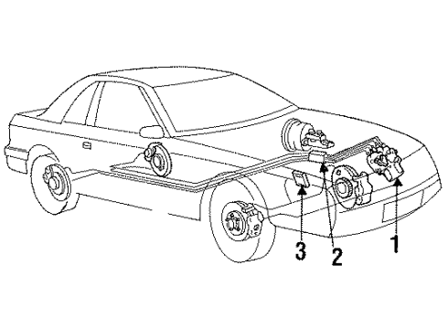 1995 Dodge Spirit ABS Components Diagram