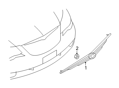 2010 Chrysler Sebring Exterior Trim - Hood Diagram