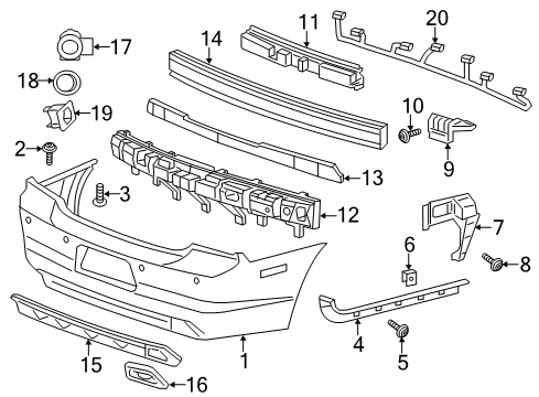 2013 Dodge Charger Rear Bumper Diagram