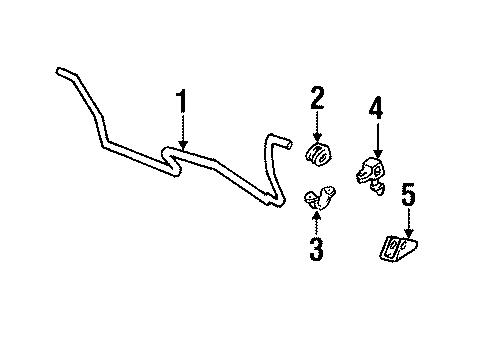 1995 Jeep Cherokee Rear Suspension Components, Stabilizer Bar Diagram