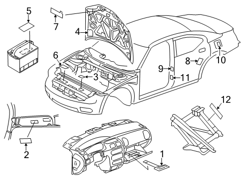 2022 Dodge Charger Information Labels Diagram