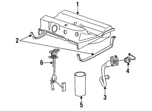 1993 Chrysler New Yorker Fuel System Components Diagram