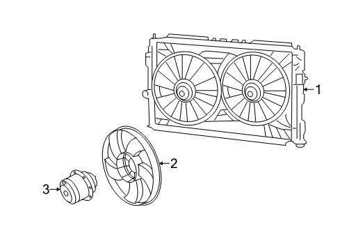 2011 Chrysler 200 Cooling System, Radiator, Water Pump, Cooling Fan Diagram