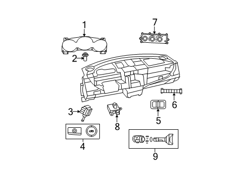 2007 Chrysler Sebring A/C & Heater Control Units Diagram