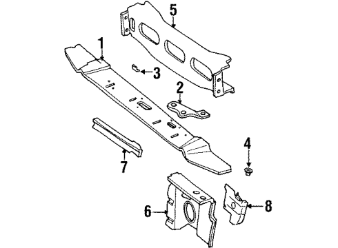 1997 Jeep Cherokee Radiator Support Diagram