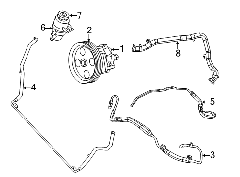2019 Dodge Grand Caravan P/S Pump & Hoses, Steering Gear & Linkage Diagram