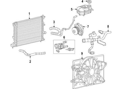 2015 Jeep Renegade Cooling System, Radiator, Water Pump, Cooling Fan Diagram