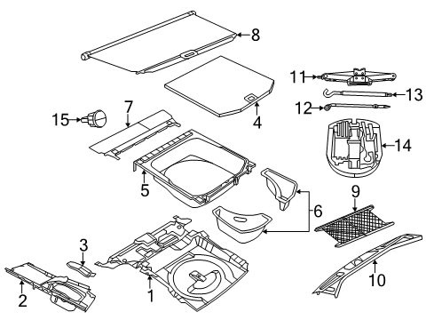 2019 Jeep Grand Cherokee Interior Trim - Rear Body Diagram
