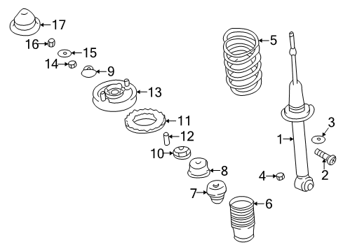 2005 Dodge Stratus Shocks & Components - Rear Diagram 1 - Thumbnail