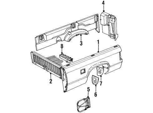 1993 Dodge Dakota Box Assembly Diagram