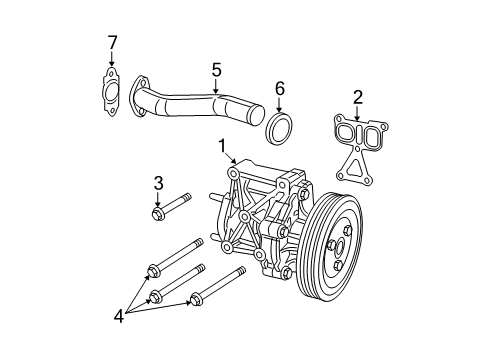 2008 Dodge Caliber Water Pump Diagram 1 - Thumbnail