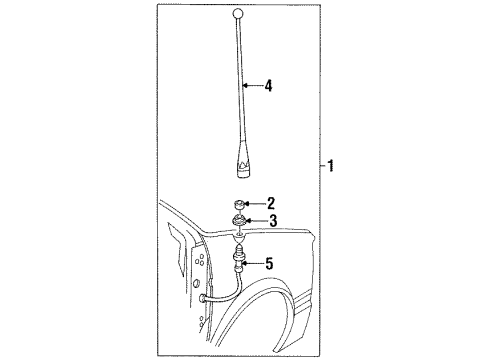 1996 Chrysler Town & Country Antenna & Radio Diagram