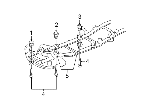 2008 Dodge Ram 1500 Frame & Components Diagram