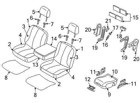 2005 Dodge Ram 1500 Front Seat Components Diagram 1 - Thumbnail