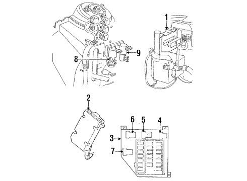 1994 Chrysler New Yorker Door & Components Diagram