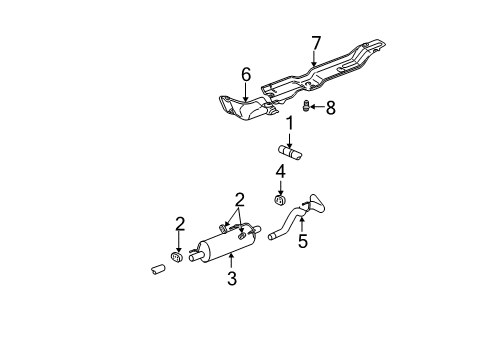 2003 Dodge Ram 1500 Exhaust Components Diagram 3 - Thumbnail
