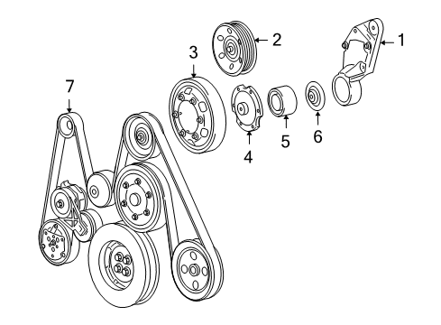 2012 Ram 3500 Belts & Pulleys Diagram