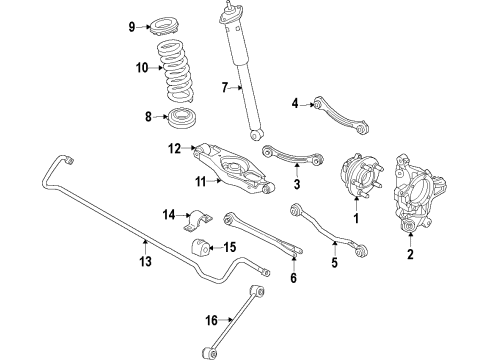 2017 Chrysler 300 Rear Suspension Components, Lower Control Arm, Ride Control, Stabilizer Bar Diagram