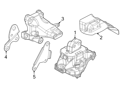 2025 Jeep Grand Cherokee Engine & Trans Mounting Diagram