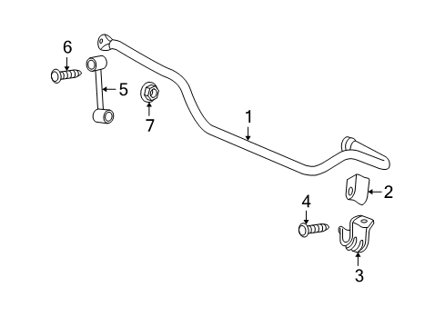 2009 Jeep Grand Cherokee Stabilizer Bar & Components - Front Diagram