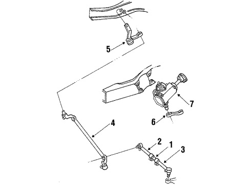 1993 Dodge Ramcharger P/S Pump & Hoses, Steering Gear & Linkage Diagram 2 - Thumbnail