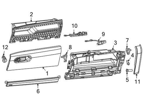 2025 Jeep Wagoneer L Glove Box Diagram