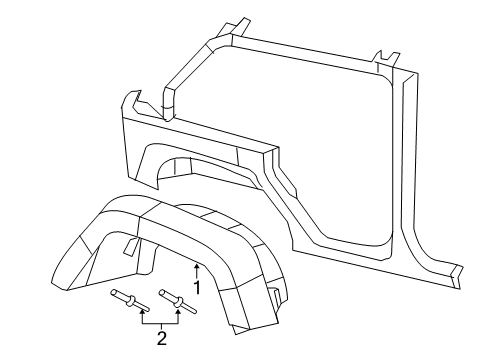 2009 Jeep Wrangler Exterior Trim - Quarter Panel Diagram