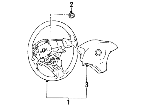 1993 Dodge Colt Steering Column & Wheel, Shroud, Switches & Levers Diagram 4 - Thumbnail
