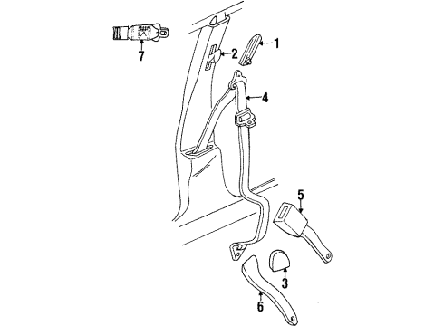 1997 Dodge Neon Seat Belt Diagram