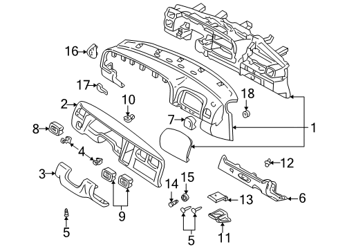 1998 Dodge Durango Instrument Panel Diagram