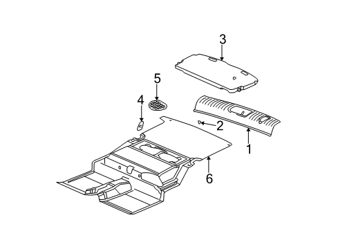2003 Chrysler PT Cruiser Interior Trim - Rear Body Diagram