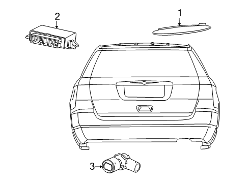2009 Chrysler Aspen Parking Aid Diagram 1 - Thumbnail