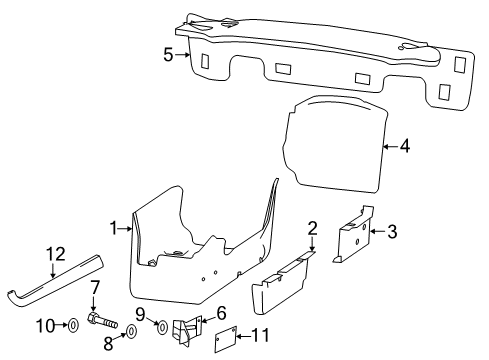 2016 Dodge Viper Interior Trim - Pillars, Rocker & Floor Diagram