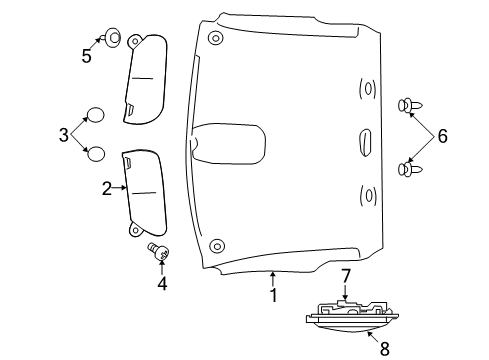 2020 Ram 1500 Classic Interior Trim - Cab Diagram 1 - Thumbnail