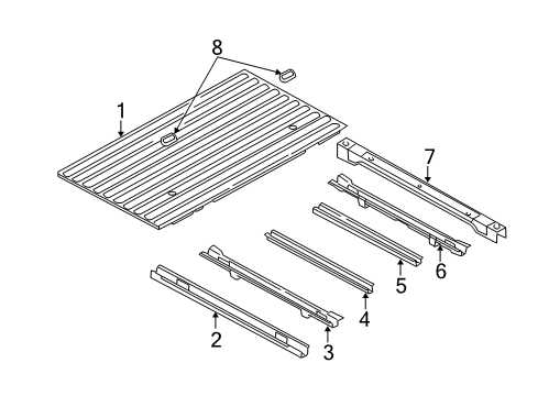 2003 Dodge Ram 2500 Pick Up Box - Floor Diagram