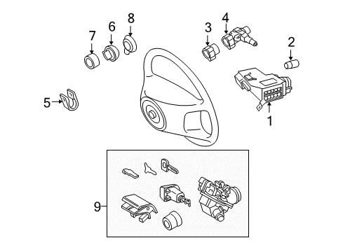 2004 Chrysler Crossfire Cluster & Switches Diagram
