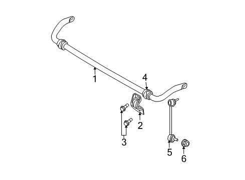 2010 Dodge Charger Stabilizer Bar & Components - Front Diagram