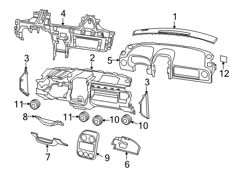 2009 Jeep Compass Instrument Panel Diagram