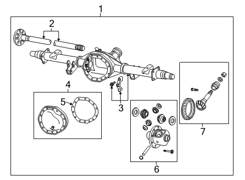 2010 Dodge Ram 2500 Axle Housing - Rear Diagram