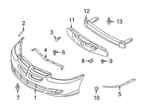 2005 Dodge Stratus Front Bumper Diagram