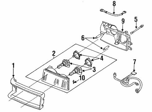 1990 Dodge Monaco Headlamps Diagram