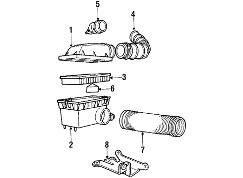 1987 Dodge Shadow Air Inlet Diagram