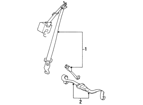 1997 Chrysler Sebring Rear Seat Belts Diagram