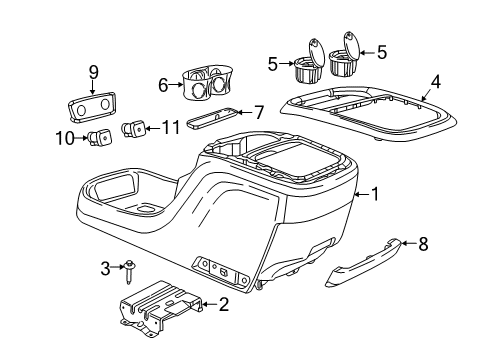 2020 Chrysler Voyager Center Console Diagram