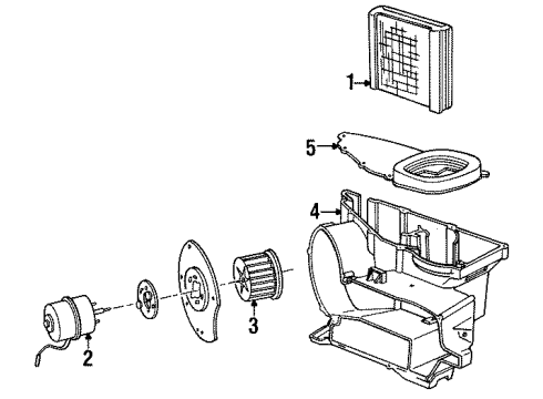 1986 Dodge Charger Blower Motor & Fan Diagram