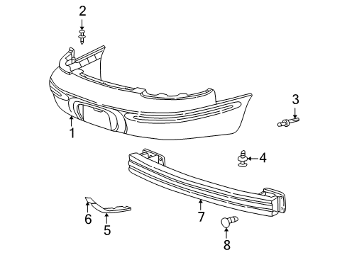 2000 Chrysler Concorde Rear Bumper Diagram