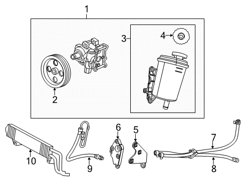 2017 Ram 2500 P/S Pump & Hoses, Steering Gear & Linkage Diagram