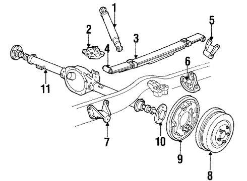 1989 Dodge D100 Rear Brakes Diagram