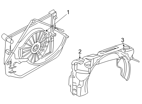 2003 Dodge Durango Cooling System, Radiator, Water Pump, Cooling Fan Diagram